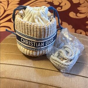 Christian Dior Woven Bucket Bag